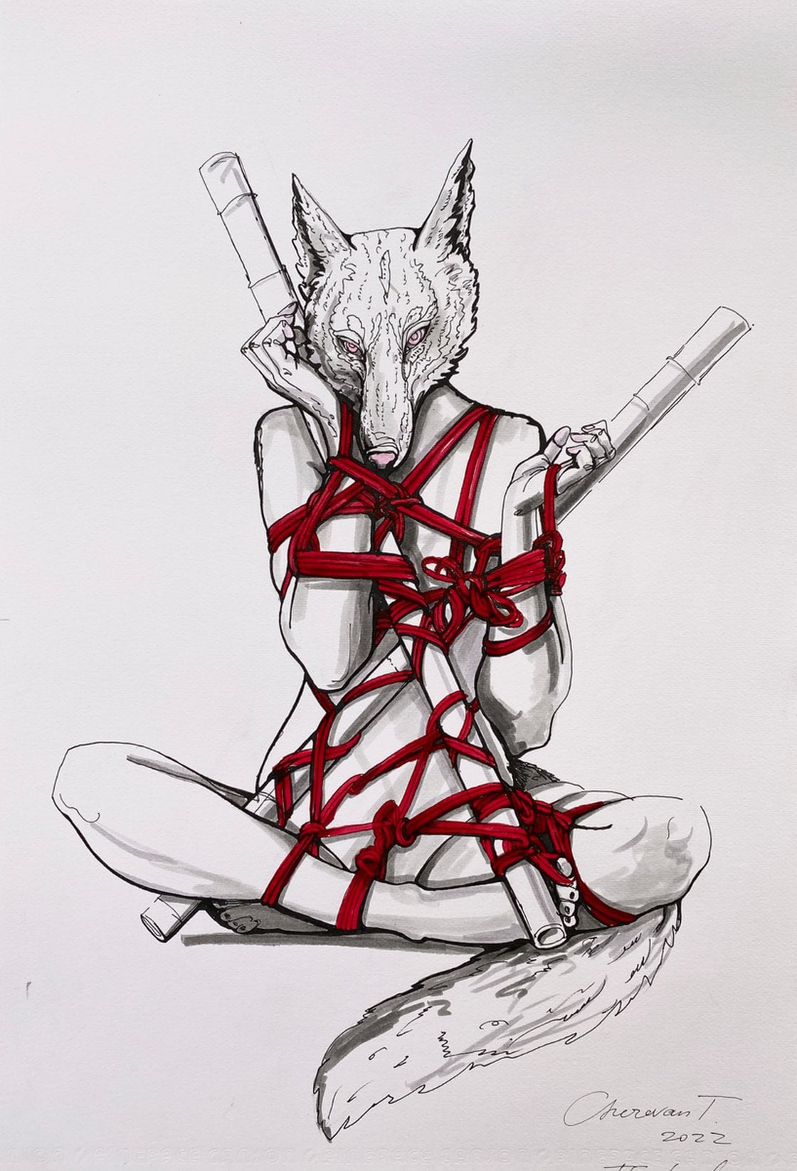 Shibari wolf